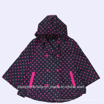 Capa de capa PU de diseño popular Raincoat para niños